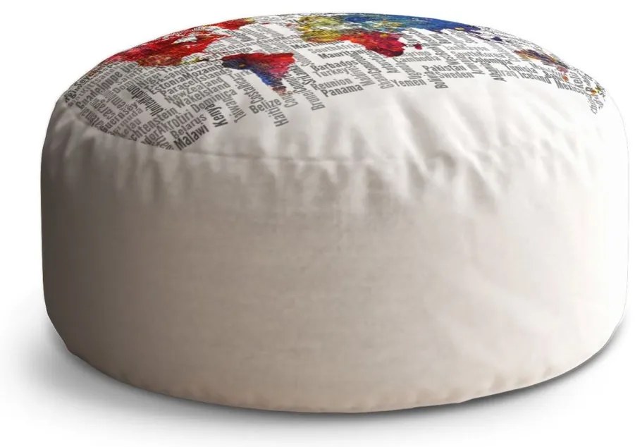 Taburet Circle nume de state, alb