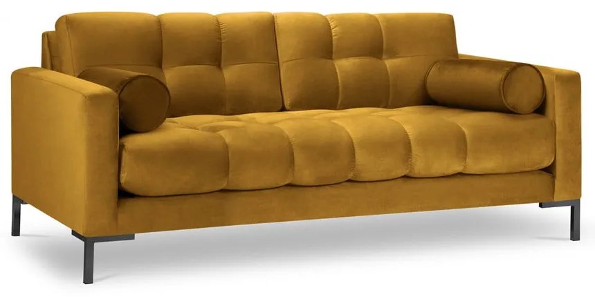 Canapea din catifea Cosmopolitan Design Bali, galben