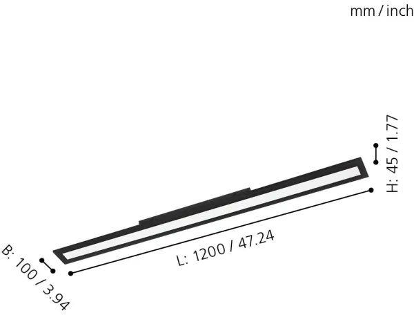 Plafonieră LED dimabilă Eglo 31739 SALOBRENA-Z LED/33,5W/230V negru