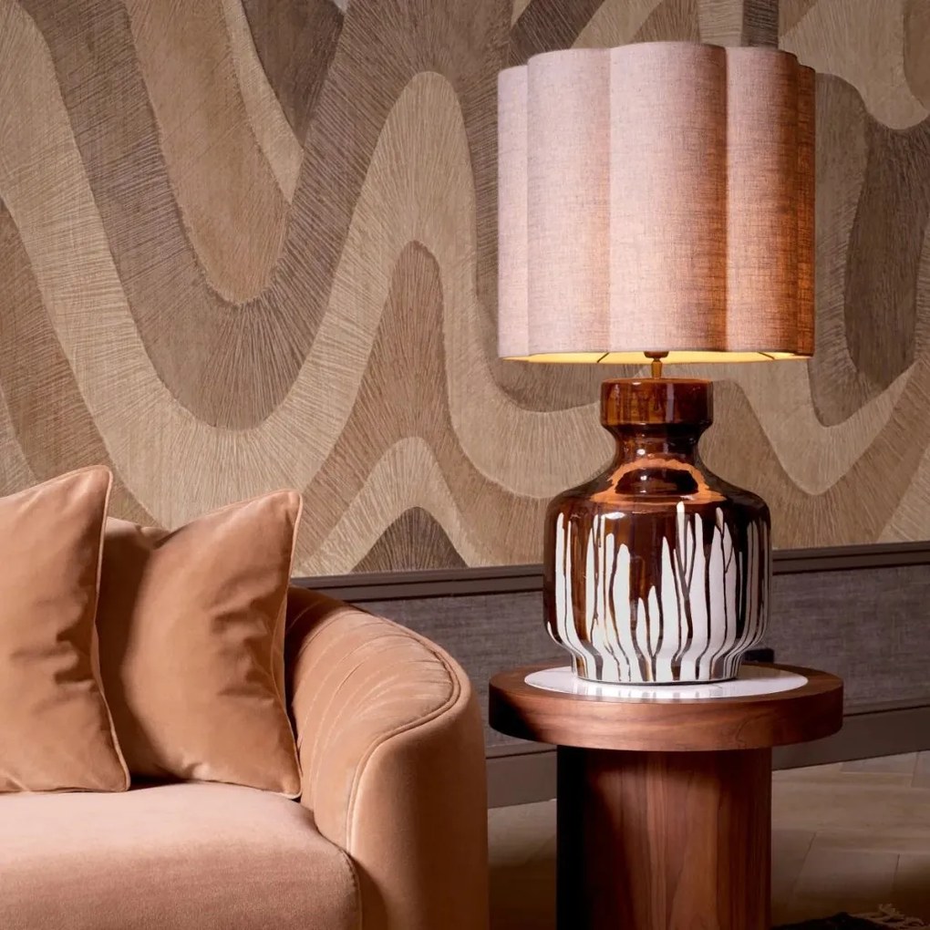 Veioza, Lampa de masa LUX, Ceramica, Maro, Lorena