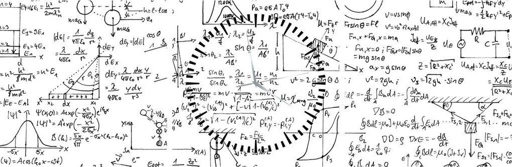 Tablou - Formule (cu ceas) (90x30 cm)