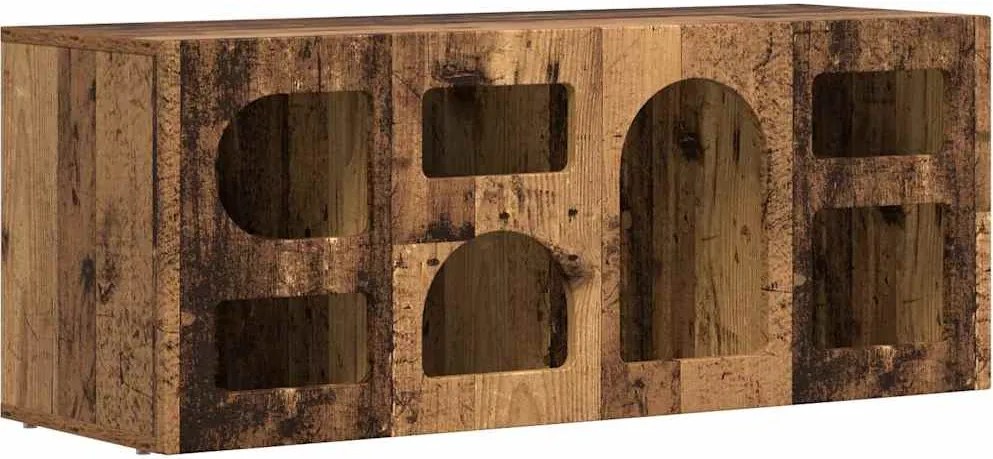 vidaXL Cabinet TV Lemn vechi 100 x 35 x 40 cm Lemn compozit