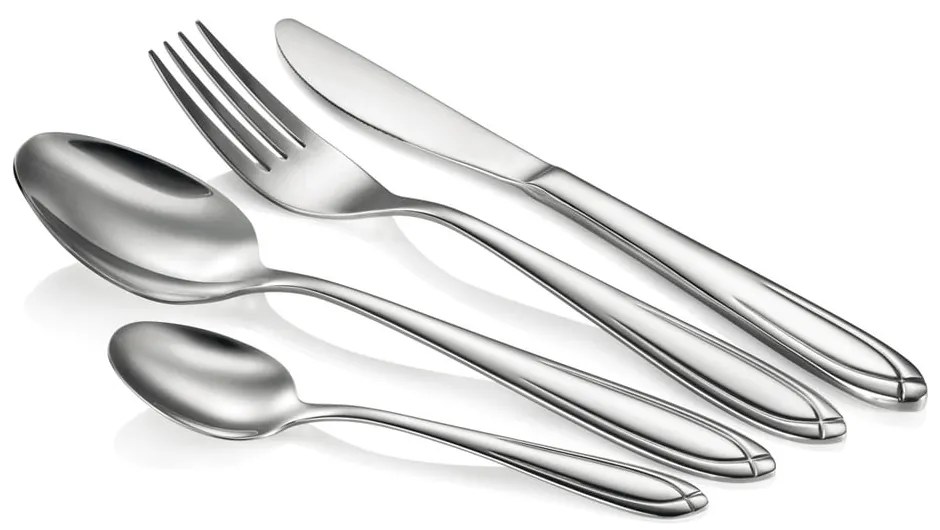 Tacâmuri argintii din oțel inoxidabil 24 buc. Scarlett – Tescoma