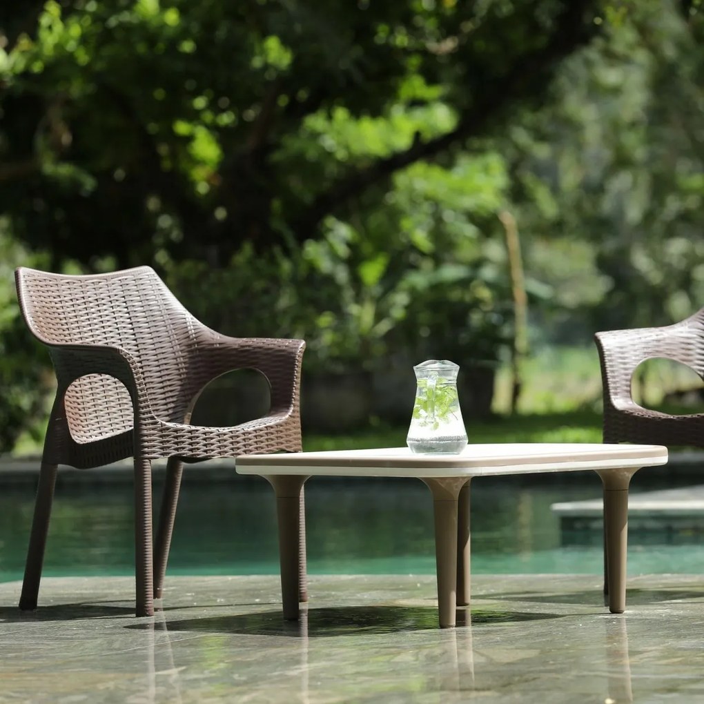 Scaun din ratan Cambridge Dark Brown 61 x 54 x 80 cm