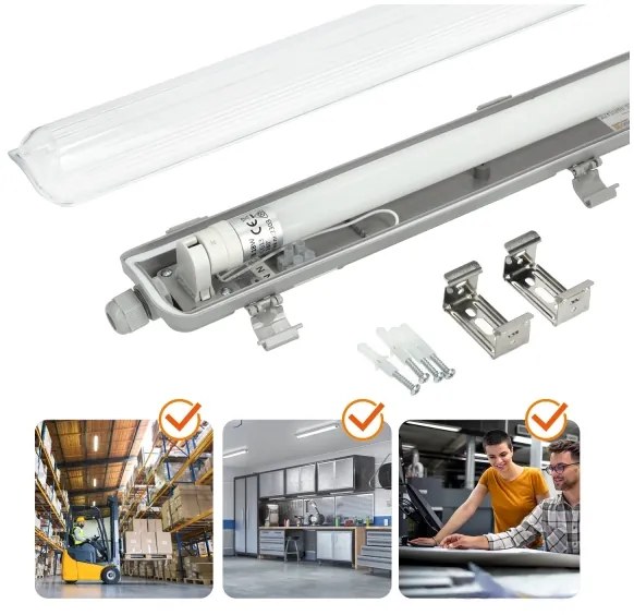 Corp de iluminat LED fluorescent industrial T8 1xG13/18W/230V 4000K IP65 128 cm