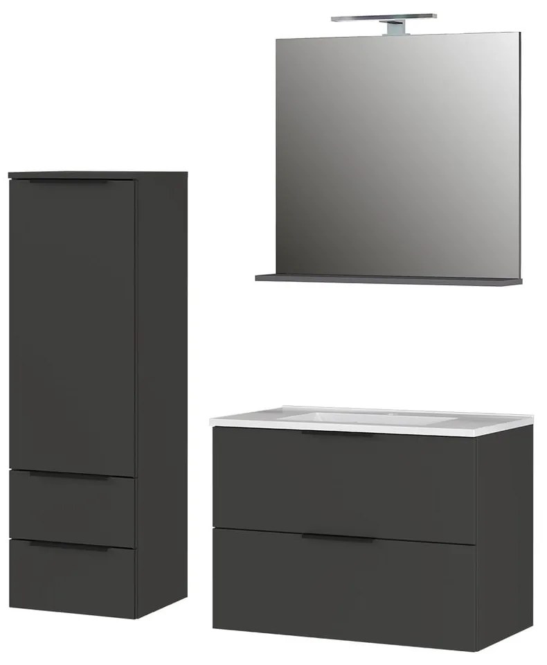 Set mobilă de baie gri antracit Crandon – Germania