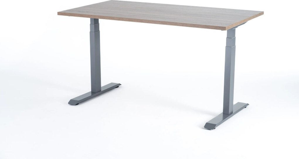 Birou reglabil electric Viva Upgrade 2.0, dual motor, 120 kg - 1400x800x25 - Robson - Gri