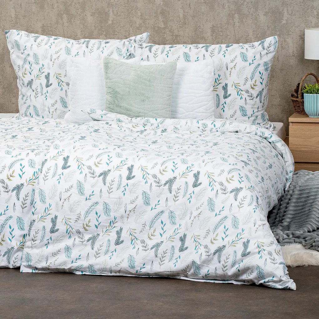 Lenjerie de pat din flanel 4Home Pine, 160 x 200cm, 70 x 80 cm, 160 x 200 cm, 70 x 80 cm