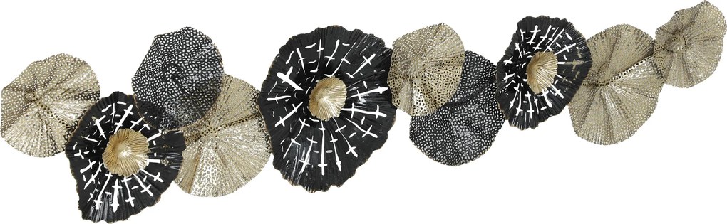 HOMCOM Imagine de perete, decorațiune de perete cu ramă metalică, stil modern, Negru+Auriu | Aosom Romania