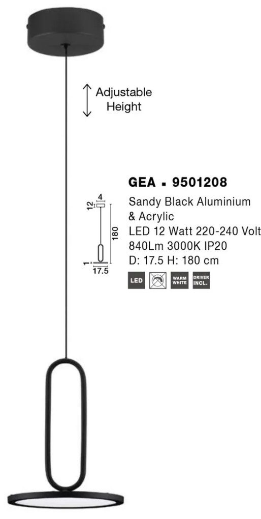 Lustra/Pendul LED stil minimalist GEA