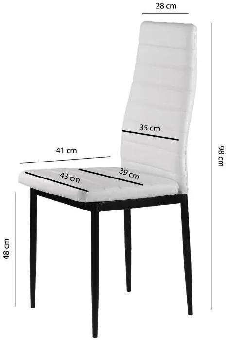 Set de 4 scaune elegante albe cu design atemporal