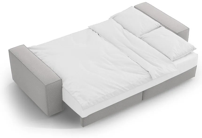 Canapea gri deschis extensibilă 247 cm Jodie – Micadoni Home