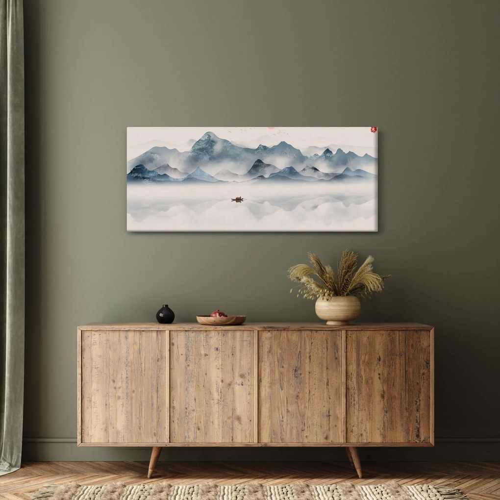 Tablou - Valea munților albaștri (120x50 cm)