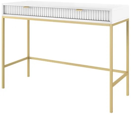 Consolă NOVA, 77x104 cm, alb/auriu