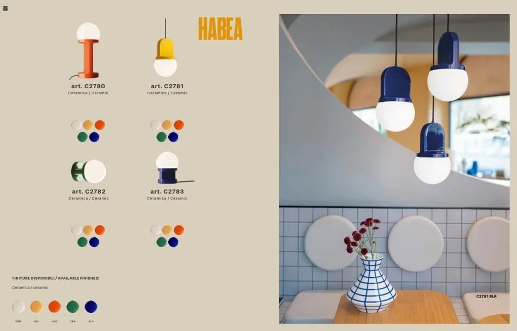 Mini Veioza din ceramica design italian Habea