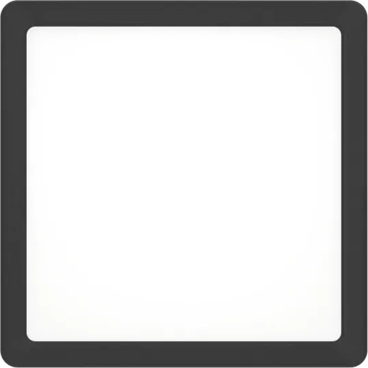 Eglo 901329 - Plafon LED pentru baie FUEVA, 10,5 W, 230 V, 22 x 22 cm, IP44, negru