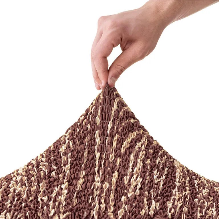 Huse bielastice UNIVERSO NOU dungi maro fotoliu cu manere de lemn (l. 40 - 70 cm)