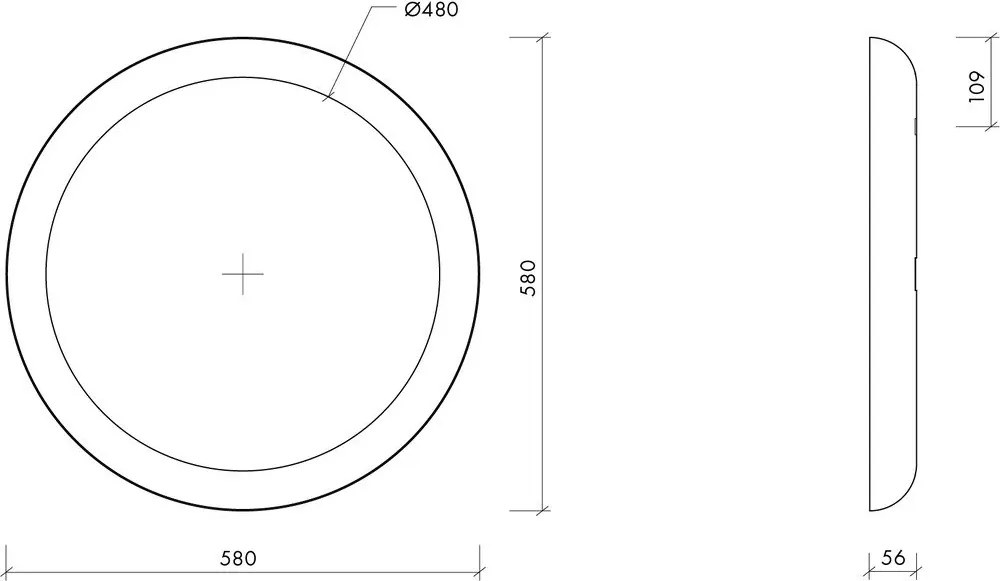 Oglindă de perete ø 58 cm Allo – noo.ma