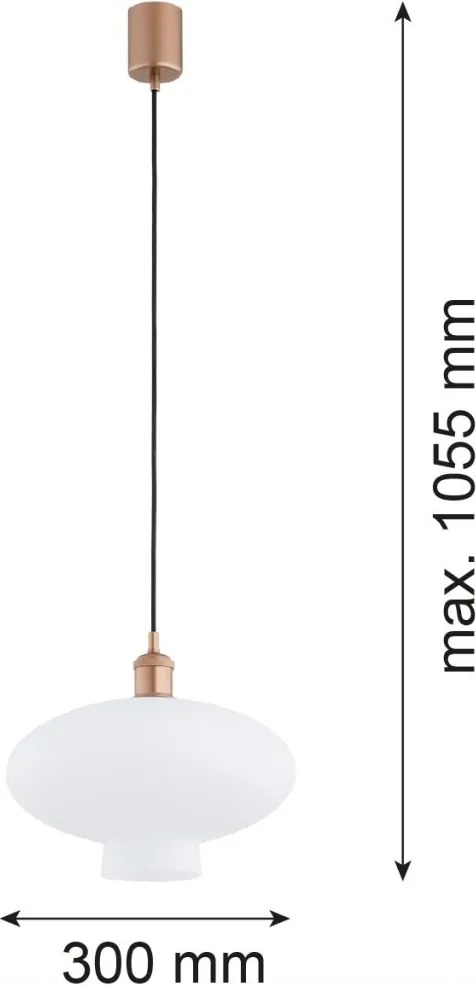 Lustra/pendul design decorativ TRESCO cupru/opal