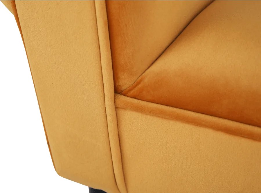Bancă, catifea Velvet, maro-miere/negru, BURDA