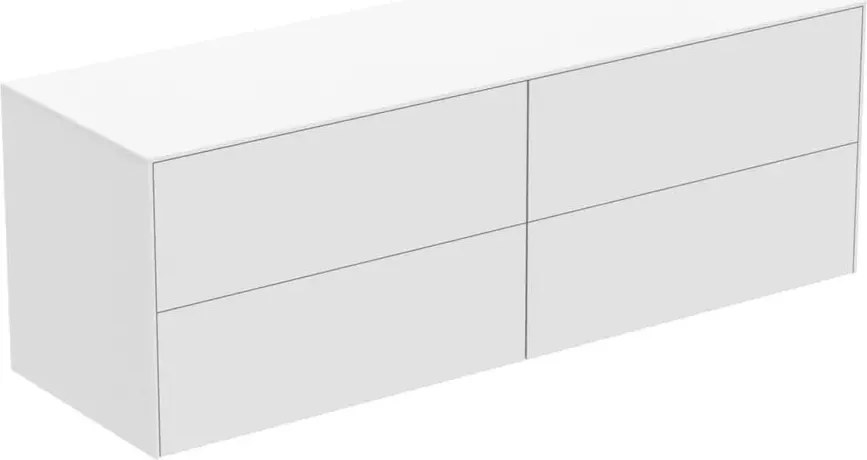 Dulap baza suspendat Ideal Standard Atelier Conca alb mat 4 sertare cu blat 160 cm