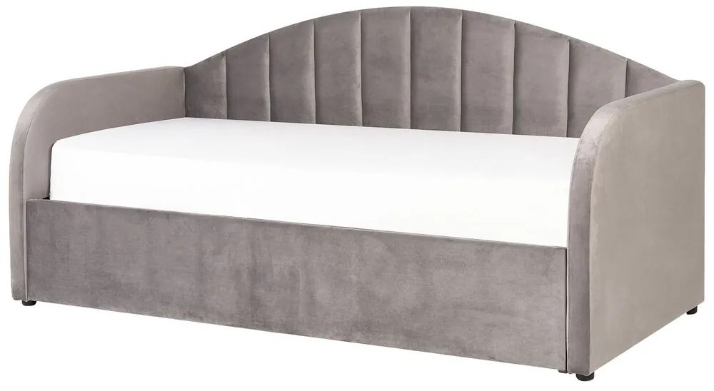 Pat de o persoană 200 x 90 cm Eithan (gri) (cu somieră). 1078828
