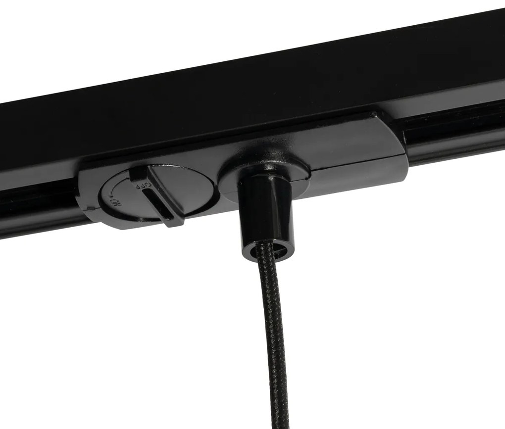 Sistem modern de iluminat pe șine cu 5 pendule Gunmetal monofazat - Iconic Lloyd