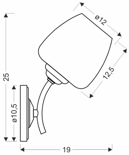 Lampă de perete ZINA 1xE27/40W/230V