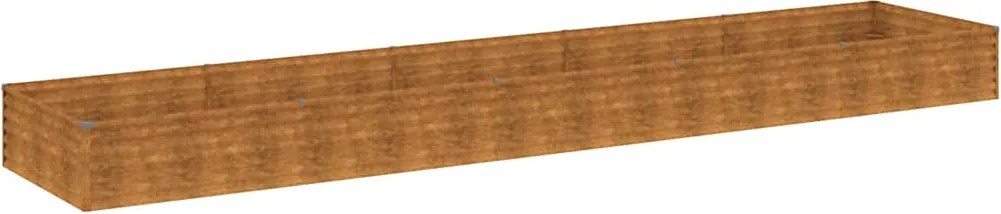 vidaXL Strat înălțat de grădină, 482x100x36 cm, oțel corten