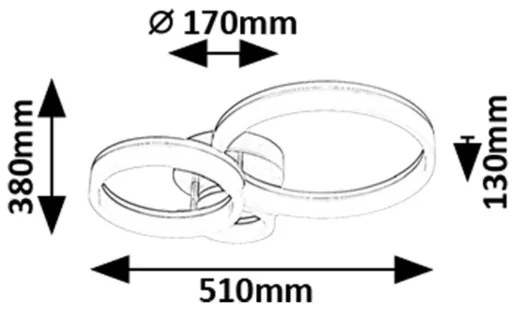 Rabalux 71382 - Plafonier LED reglabil ELLINOR LED/40W/230V 3000-6500K + telecomandă
