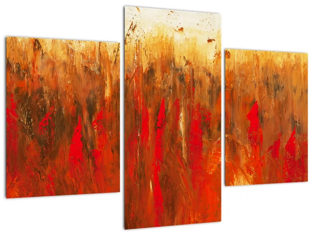 Tablou cu abstracție pictată (90x60 cm)