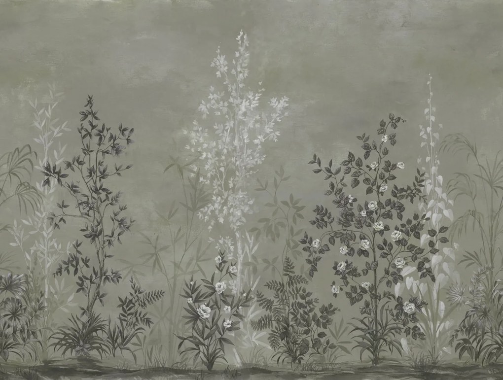 Fototapet, Chinoiserie Haze Green, Rebel Walls