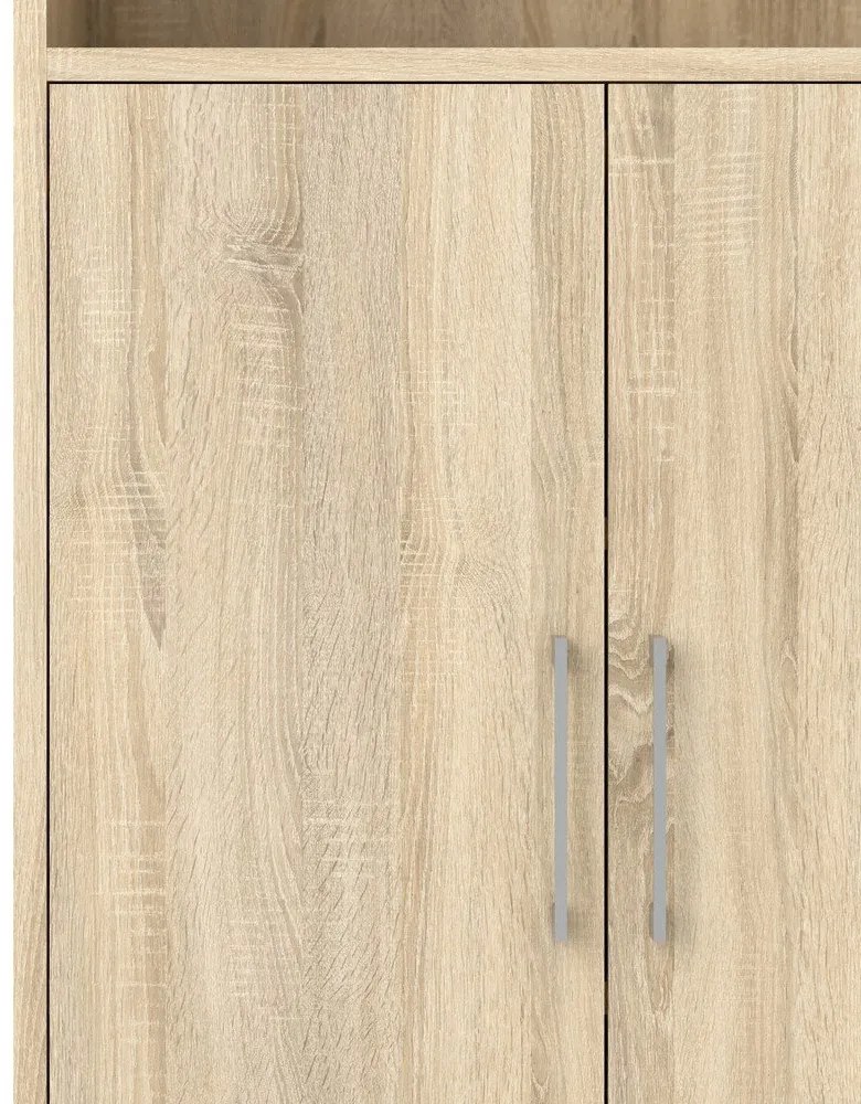 Bibliotecă modulară cu aspect de lemn de stejar 89x189 cm Prima – Tvilum