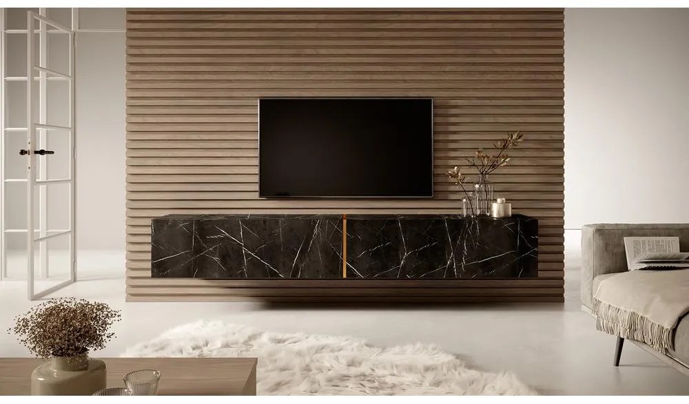Masă TV Bakira 200 (marmiură negru). 1098785