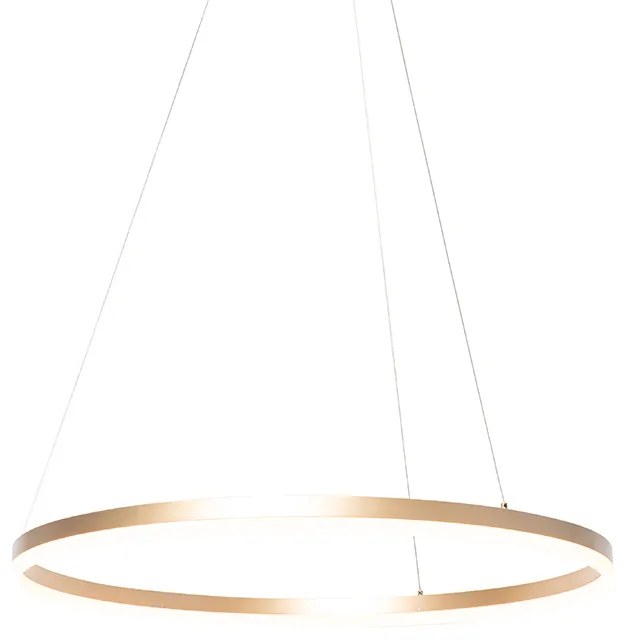 Lampă suspendată de design aurie 80 cm incluzând LED cu dimmer în 3 trepte - Anello