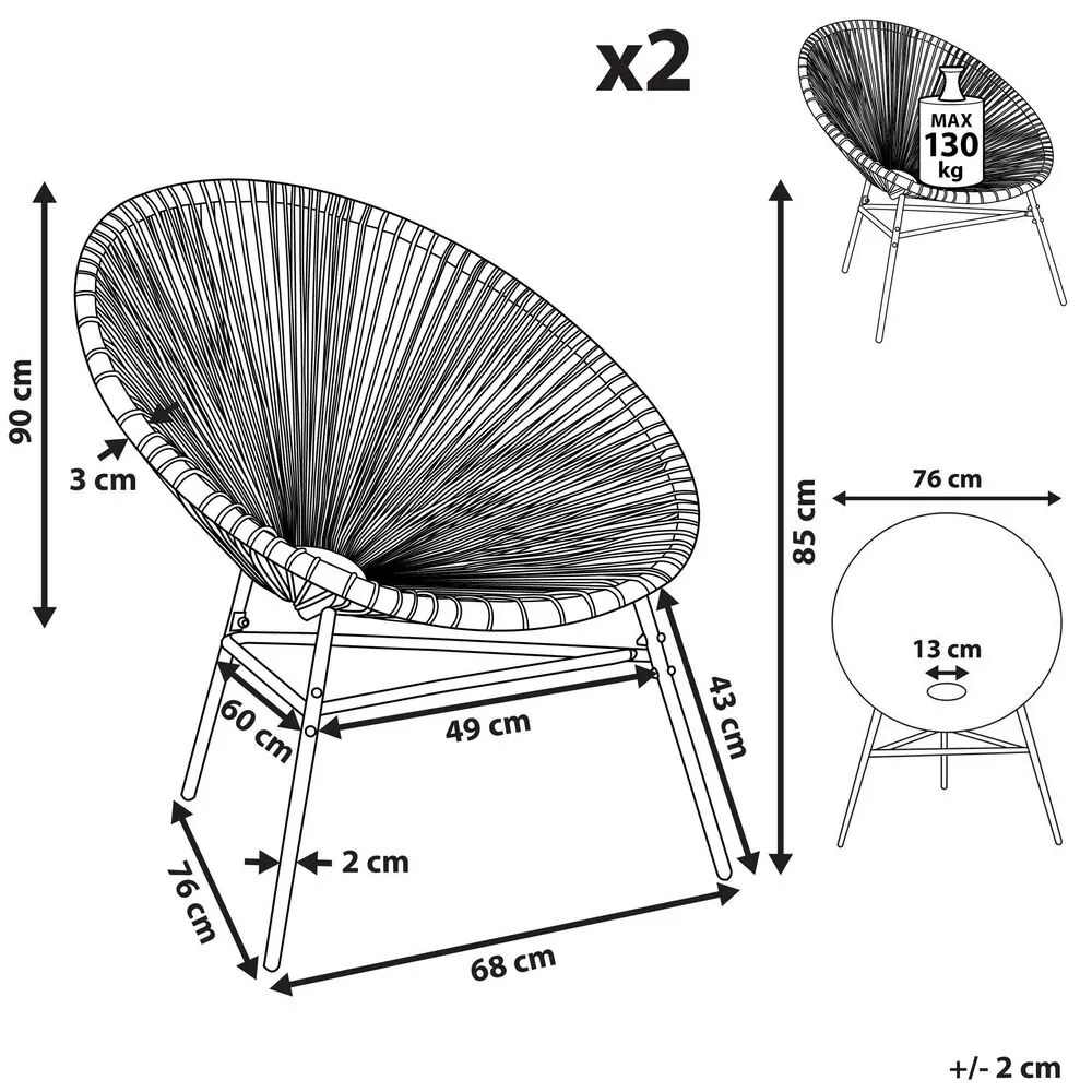 Set scaune 2 buc. Alvarez (bej). Promo -36%. 1011464