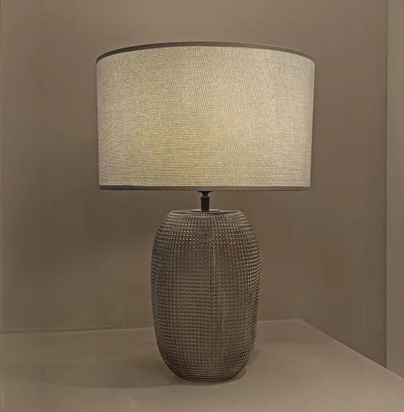 Lampă de masă JENIFER 1xE27/40W/230V gri/fumuriu