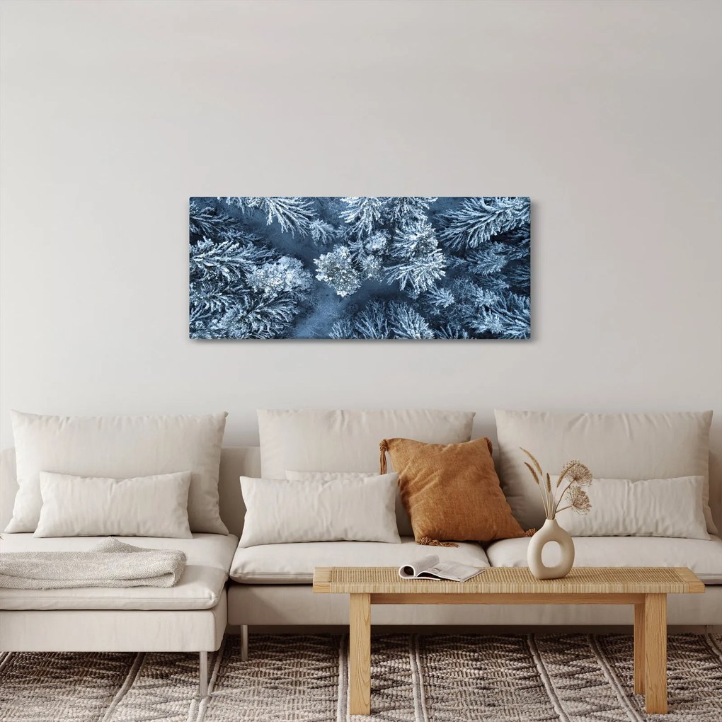 Tablou - Pădure înzăpezită (120x50 cm)