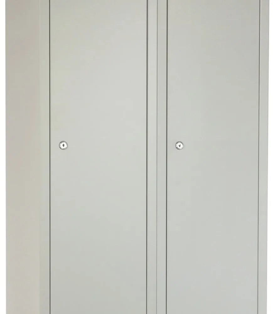 Dulap metalic cu bancă, 60 x 85 x 185 cm, închidere cilindră, gri - RAL 7035