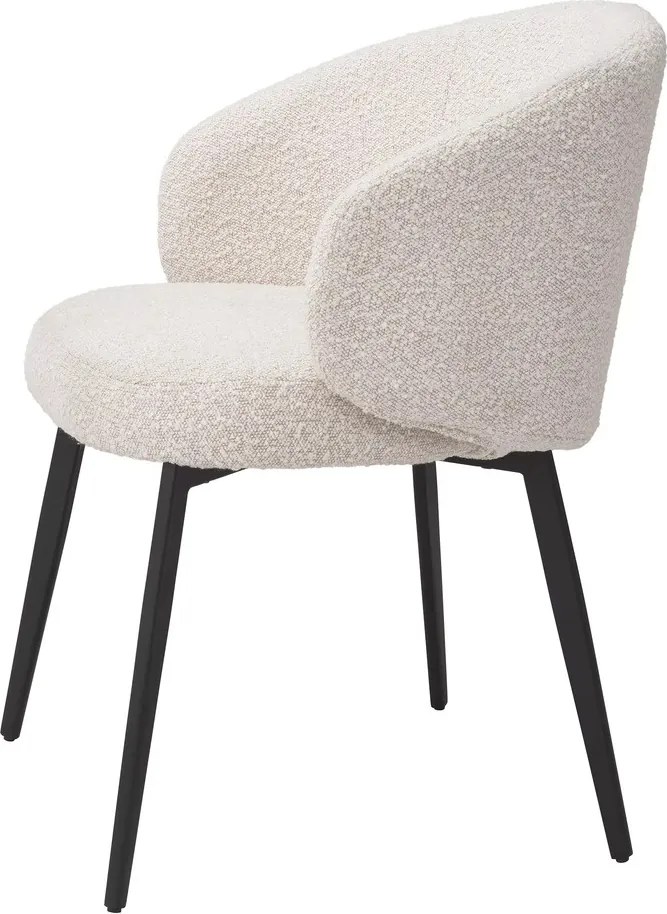 Set de 2 scaune cu brate design LUX Lloyd, boucle crem 115093 HZ