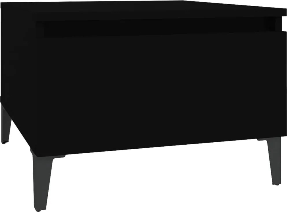 vidaXL Masă laterală, negru, 50x46x35 cm, lemn compozit