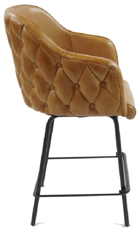 Scaun pentru bar din piele naturala ✔ model DELIO 65