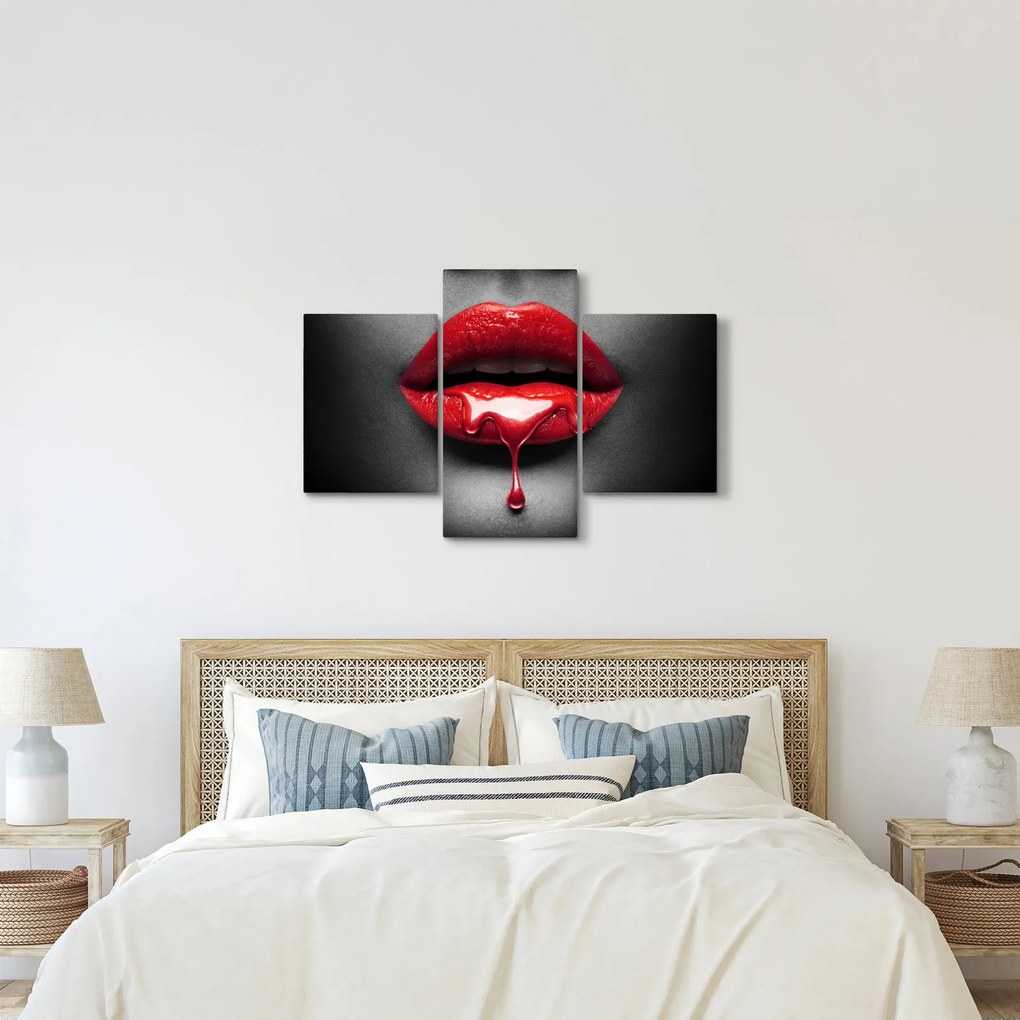 Tablou cu buze de femeie (90x60 cm)