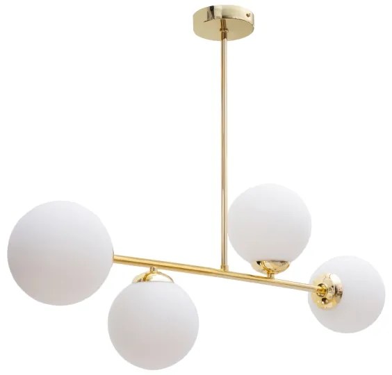 Lustră pe tijă FIRA 4xE27/60W/230V auriu