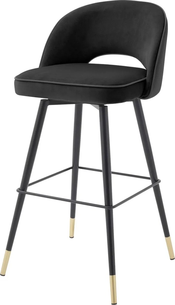 Set de 2 scaune de bar design modern Cliff, negru 114574 HZ