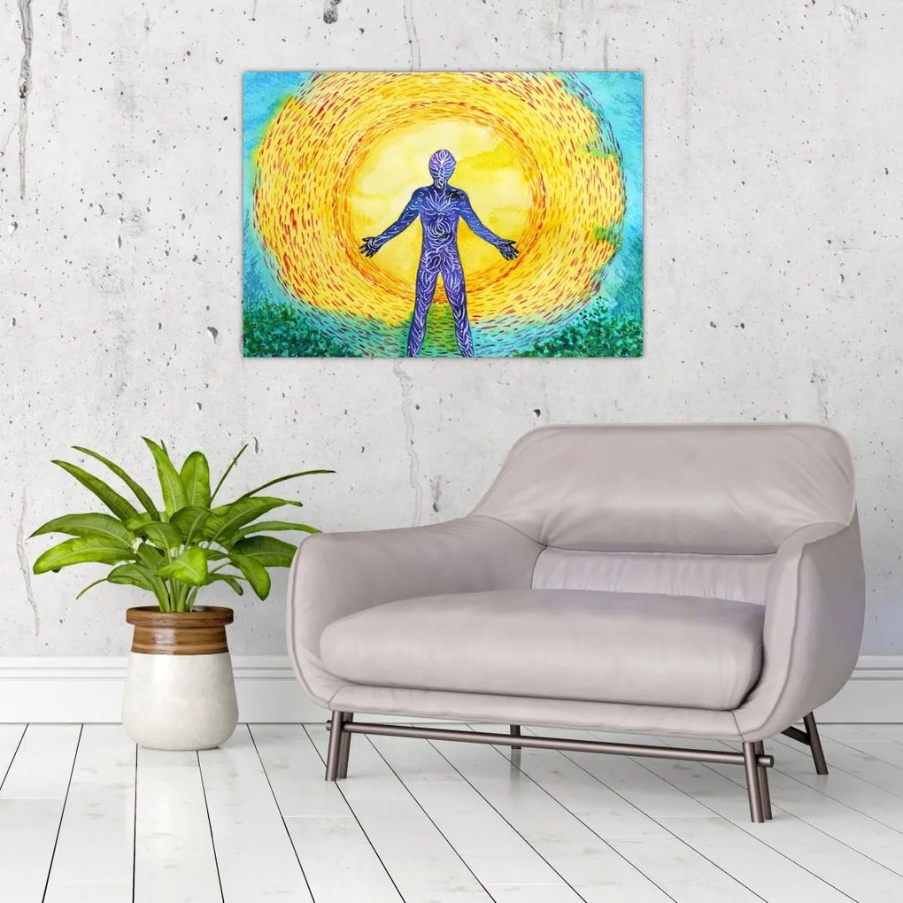 Tablou pe sticlă - Puterea spiritului (70x50 cm)