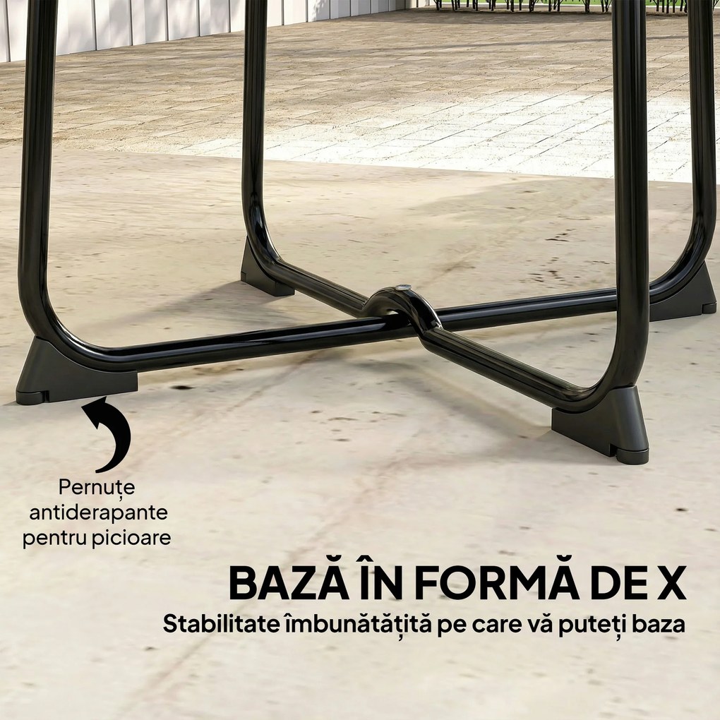 Outsunny Masă de Cafea Măsuță joasă din fier | Aosom Romania