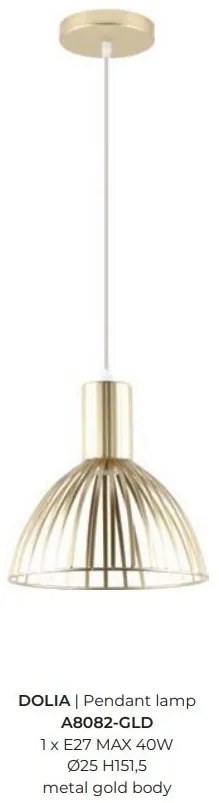 Pendul, Lustra suspendata design industrial DOLIA auriu