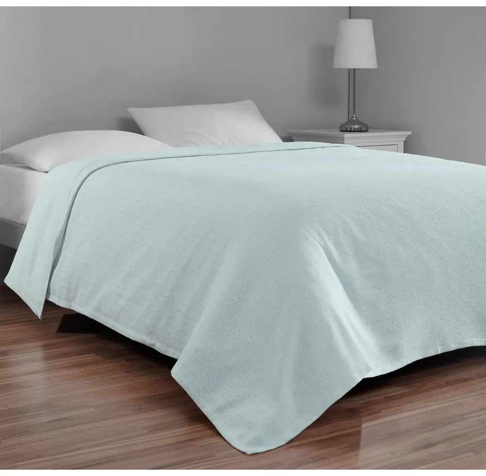 Cuvertură verde-mentă din bumbac pentru pat dublu 200x230 cm Serenity – Mijolnir