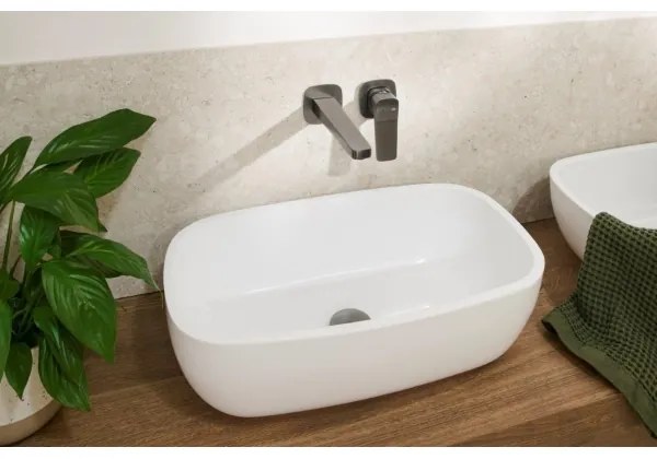 KFA Armatura 4529-810-61 - Baterie pentru lavoar MALAGA, montaj încastrat, gri metalizat